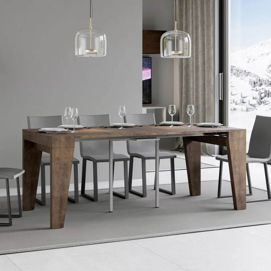 Consolă extensibilă disponibilă în 2 mărimi diferite, fabricată în Italia - Grifone Viadurini