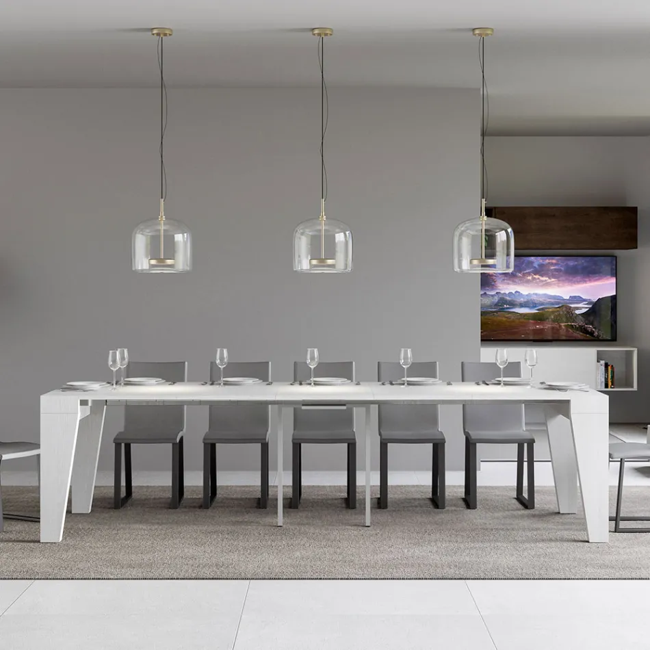 Consolă extensibilă disponibilă în 2 mărimi diferite, fabricată în Italia - Grifone Viadurini