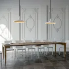 Consola extensibila Finisaj din nuc sau frasin alb Made in Italy - Folletto Viadurini