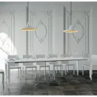 Consola extensibila Finisaj din nuc sau frasin alb Made in Italy - Folletto Viadurini