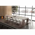 Consolă extensibilă de până la 295 cm în melamină pliantă Uri Viadurini