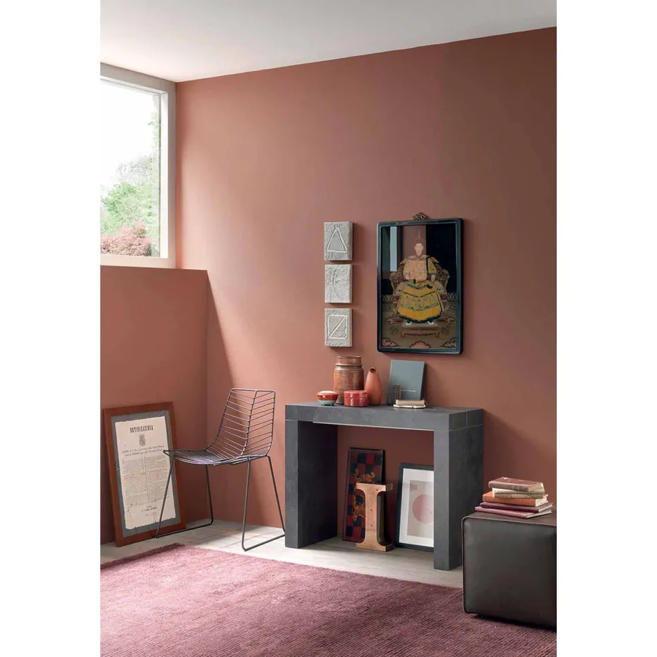 Consolă extensibilă Până la 290 cm cu blat din lemn Fabricat în Italia - Seregno Viadurini