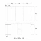 Consolă extensibilă Până la 290 cm cu blat din lemn Fabricat în Italia - Seregno Viadurini