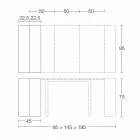 Consolă extensibilă Până la 295 cm din lemn de design Made in Italy - Temocle Viadurini