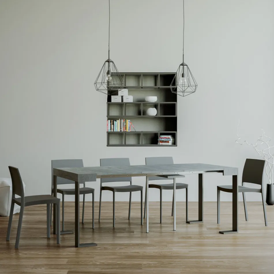 Consolă extensibilă până la 300 cm cu cadru antracit Fabricat în Italia - Giant Viadurini