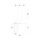 Consola extensibila pana la 90 cm din melaminata si metal Made in Italy - Geanta Viadurini