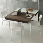 Consolă de cristal extensibilă cu structură metalică Made in Italy - Iod Viadurini