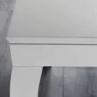 Consolă extensibilă din lemn de cenușă lăcuită gri gri - Woodpecker Viadurini