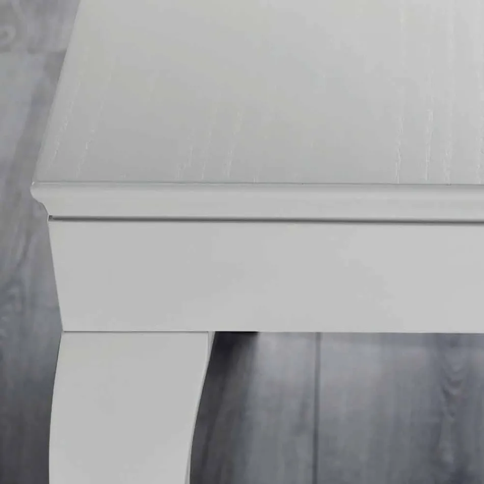 Consolă extensibilă din lemn de cenușă lăcuită gri gri - Woodpecker Viadurini