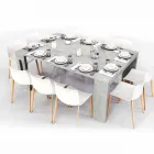 Consolă extensibilă din melamină cu extensii Ussana integrate Viadurini