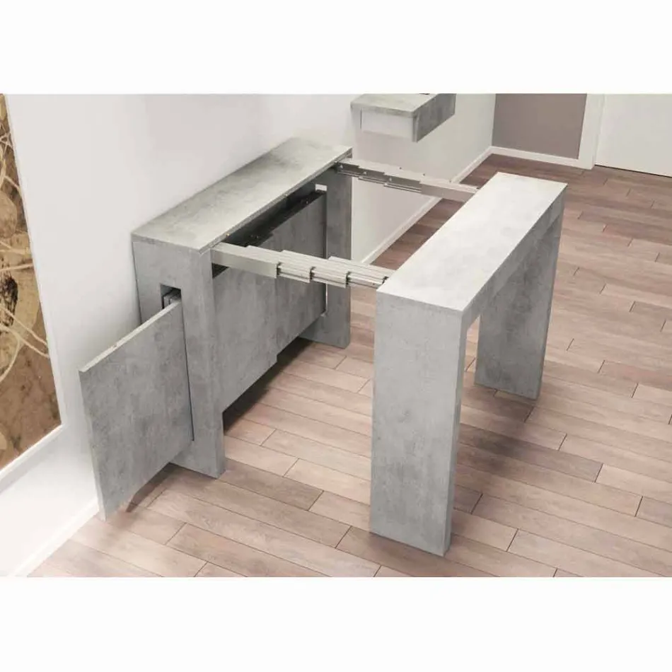 Consolă extensibilă din melamină cu extensii Ussana integrate Viadurini