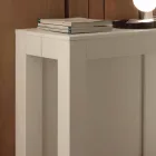 Consolă extensibilă în melamină pliantă albă cu pori Bosa Viadurini