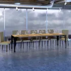 Consolă extensibilă modernă din lemn antracit și metal Made in Italy - Sassone Viadurini