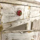 Consolă artizanală din lemn masiv de brad Made in Italy - Carminia Viadurini