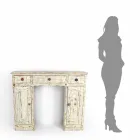 Consolă artizanală din lemn masiv de brad Made in Italy - Carminia Viadurini