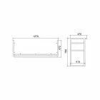 Consola de baie L 135 cm cu bol dublu în ceramică cu picioare - Nausica Viadurini