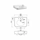 Consola de baie din ceramica de 65 cm cu picioare din metal fabricate în Italia Nausica Viadurini