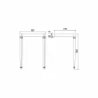 Consola de baie din ceramica de 65 cm cu picioare din metal fabricate în Italia Nausica Viadurini
