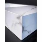 Consol de baie lavoar integrat și raft suspendat în 4 finisaje Gres - Rampina Viadurini