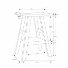 Consolă de baie modernă din lemn de tec natural cu cârlige laterale - Zacary Viadurini