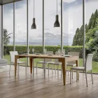 Consolă clasică extensibilă până la 3 m din lemn melaminat Made in Italy - Argelia Viadurini