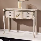 Consolă clasică din lemn cu 3 sau 5 sertare de lux Made in Italy - Londra Viadurini