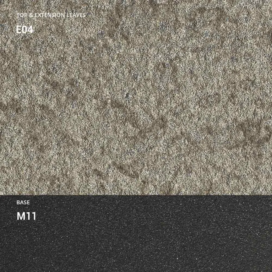 Consola cu Blat Efect Mortar si Baza metalica Made in Italy - Timedio Viadurini