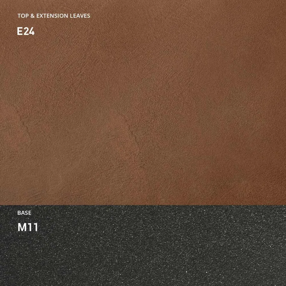 Consola cu Blat Efect Mortar si Baza metalica Made in Italy - Timedio Viadurini