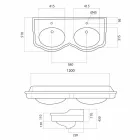 Consola clasică de baie dublă din Italia, Magda Viadurini