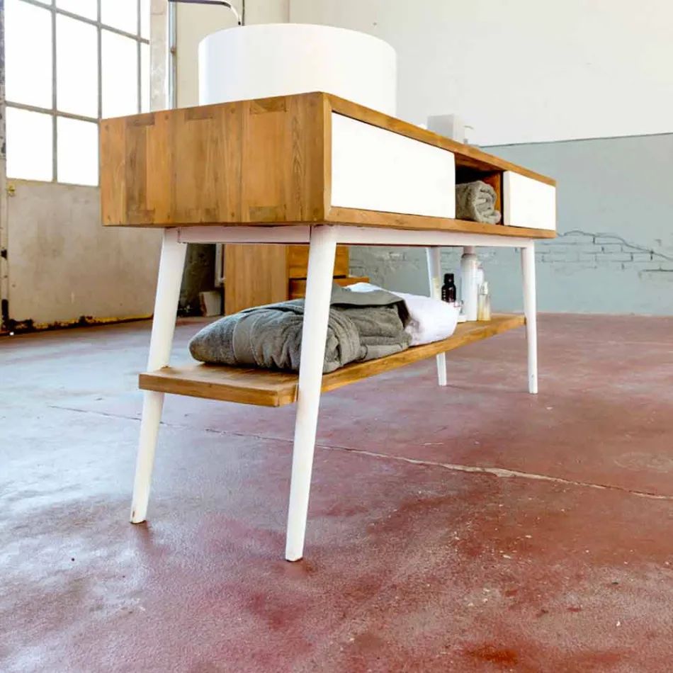 Concepte moderne de baie din lemn de teak din tec Pistoia natural Viadurini