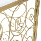 Consolă de intrare din fier finit auriu cu blat din marmură - Carlotta Viadurini