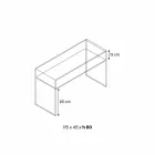 Consolă de intrare din sticlă extra-clară cu 2 sertare din nuc Canaletto - Selex Viadurini