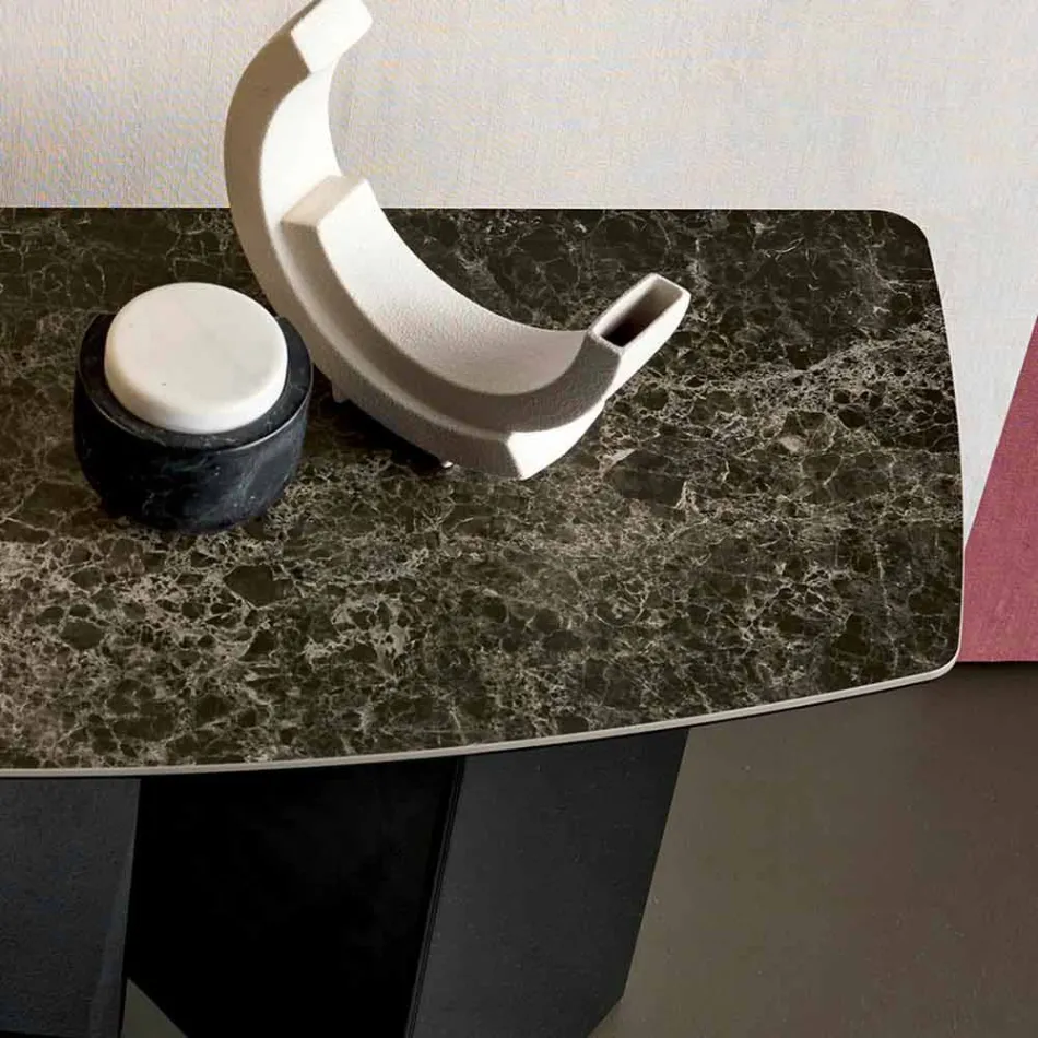 Made in Italy Console de design din ceramică și sticlă - aleatoriu Viadurini