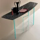 Made in Italy Console de design din ceramică și sticlă - aleatoriu Viadurini