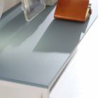 Consolă metalică pentru sufragerie cu cristal Top Made in Italy - Iridio Viadurini