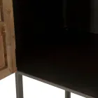 Consolă Sufragerie din Lemn de Brad și Fier Gri cu 2 Uși - Cooper Viadurini