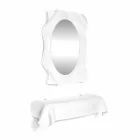 Consola design modern în plexiglas alb drapat dorințe Viadurini