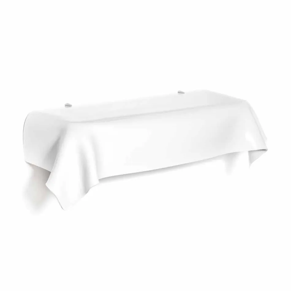 Consola design modern în plexiglas alb drapat dorințe Viadurini