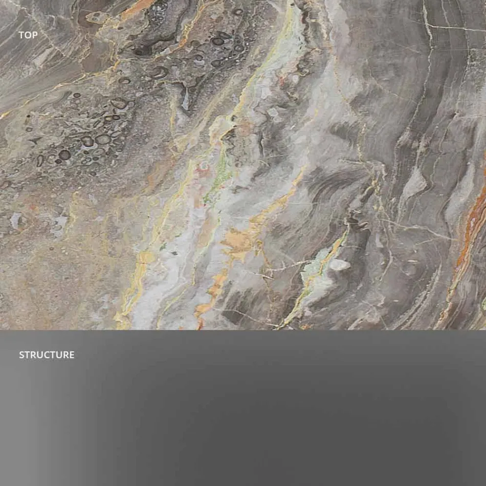 Consolă de design cu blat din marmură și bază din sticlă Made in Italy - Molino Viadurini