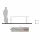 Consolă de design cu blat din marmură și bază din sticlă Made in Italy - Molino Viadurini