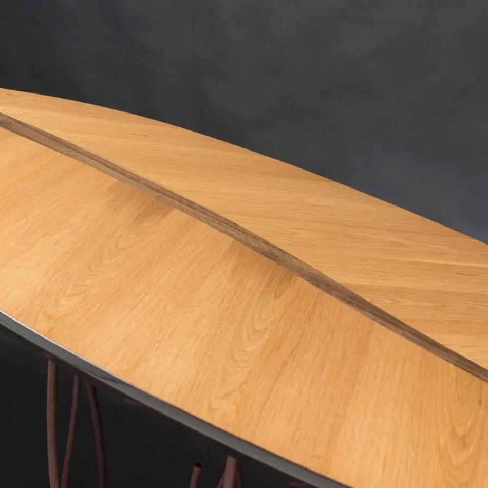 Consola de proiectare și meserii furnir de stejar nuc Fenice Viadurini