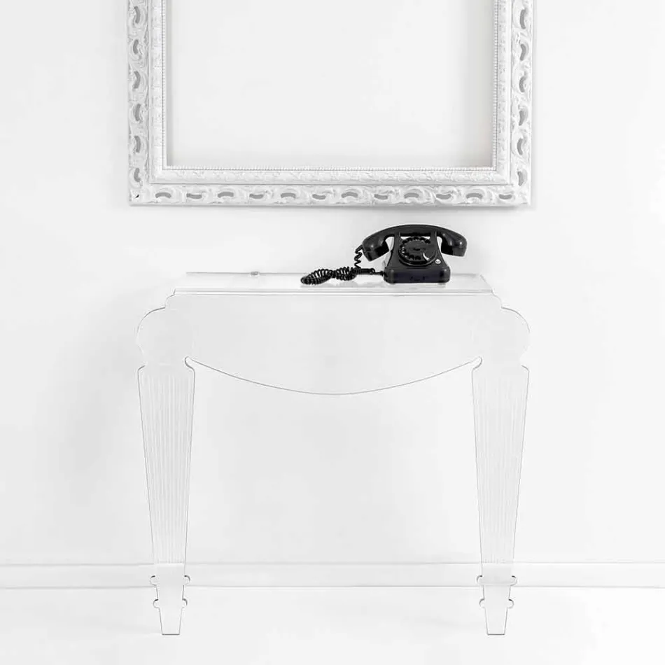 Design consolă din plexiglas transparent, produs în Italia, Africo Viadurini