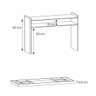 Consola de design în sticlă extra-transparentă cu tavă Made in Italy - Imperative Viadurini