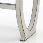 Design modern consola cu tava gri ponei Felicia Viadurini