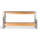 Proiectare Console raft dublu dreptunghiulare din lemn de stejar Aida Viadurini