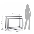 Consolă dublă din oțel antracit - osmiu Viadurini