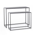 Consolă dublă din oțel antracit - osmiu