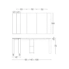 Consola de exterior extensibila cu baza metalica si top Hpl - Aghetto Viadurini