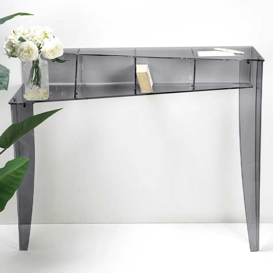 Consolă fixă cu 4 compartimente de depozitare a obiectelor din PMMA Made in Italy - Aladdin Viadurini