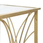 Consolă fixă de intrare în fier de aur cu oglindă - Emilia Viadurini